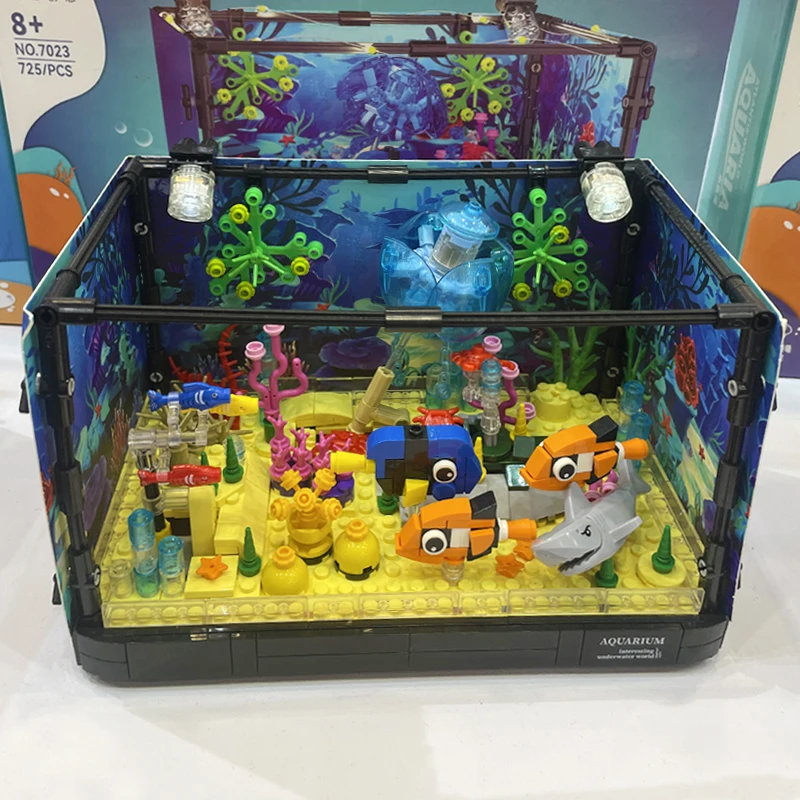 아이디어 시리즈 수족관 해양 동물 조립 블록 창의적 전 - Marine Aquarium 리뷰 및 가격