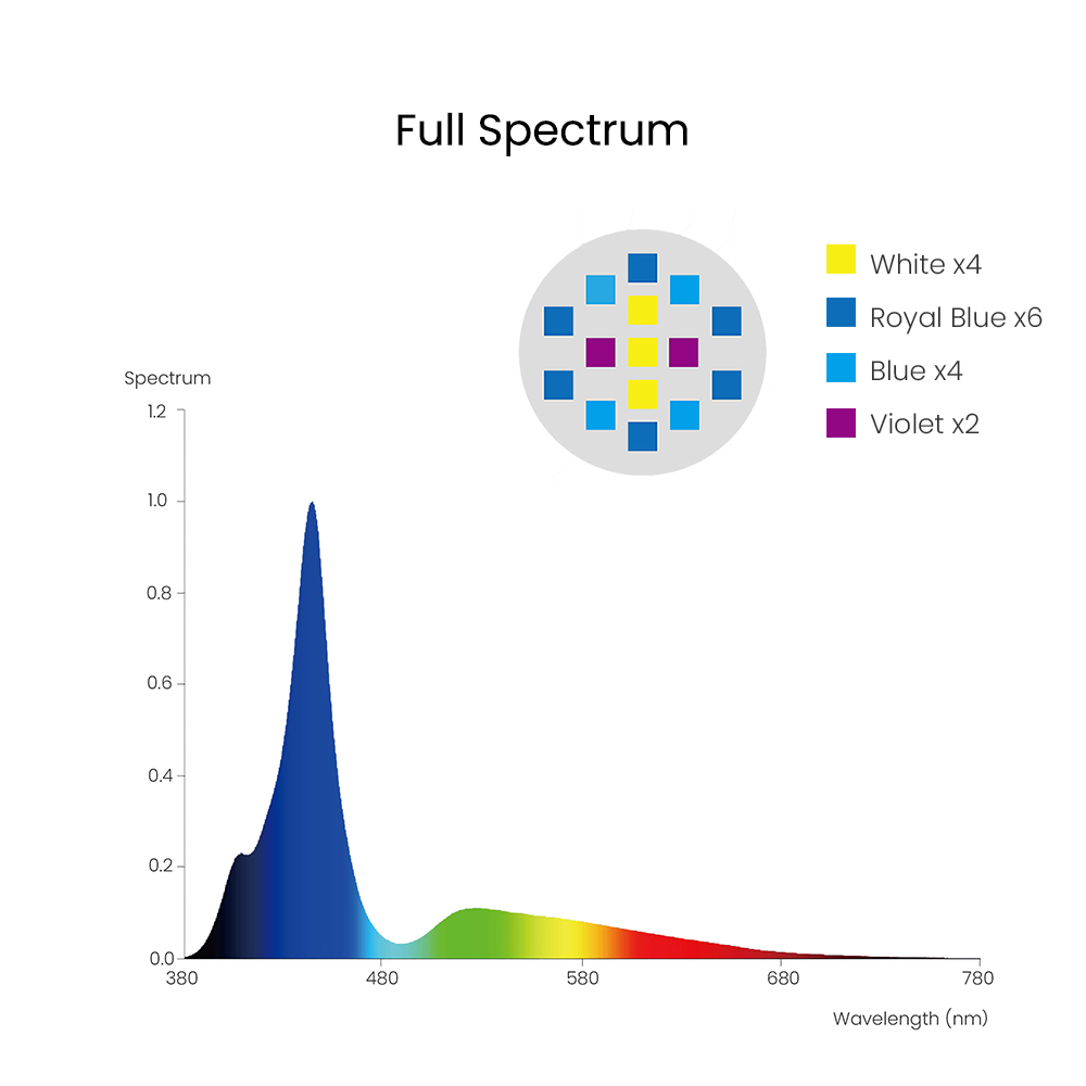 Spectra Aqua Knight V3 75W 프로그 - Marine Coral 리뷰 및 가격