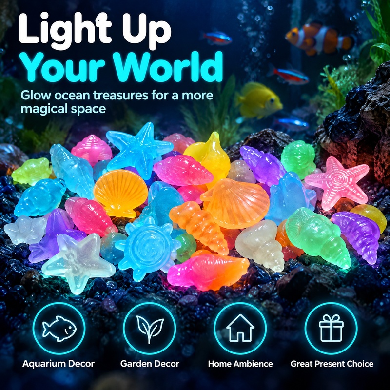 50~100개입: 형광 물고기, 빛나는 조개껍데기, 불 - Ocean Aquarium 리뷰 및 가격