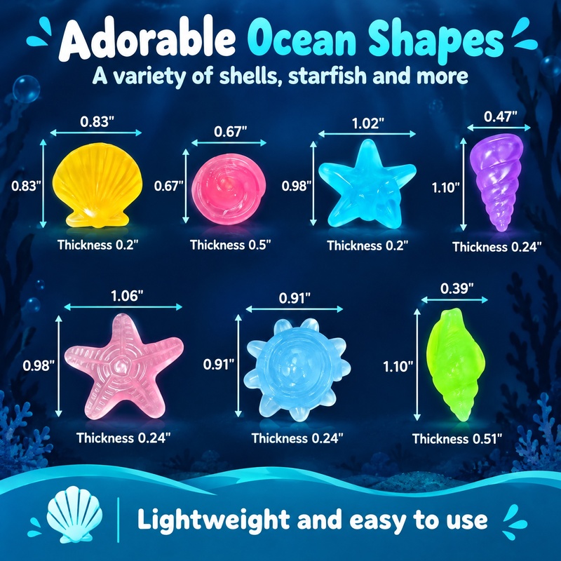 50~100개입: 형광 물고기, 빛나는 조개껍데기, 불 - Ocean Aquarium 리뷰 및 가격
