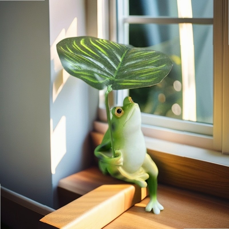 창의적인 디자인의 우산 개구리 정원 장식품, 레진 소재 - Marine Fish Tank 리뷰 및 가격