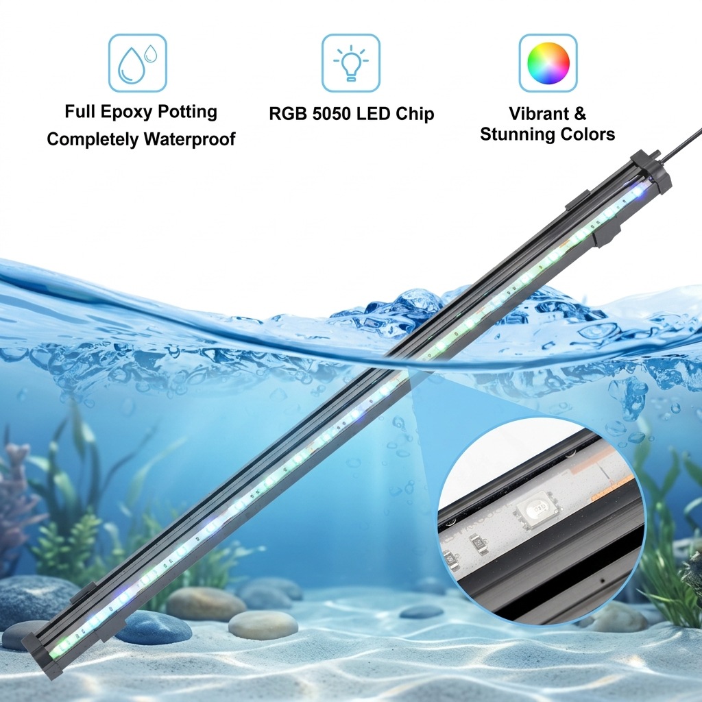 USB LED 수족관 에어 버블 라이트 자동 RGB 색 - Aquarium Marine Lights 리뷰 및 가격